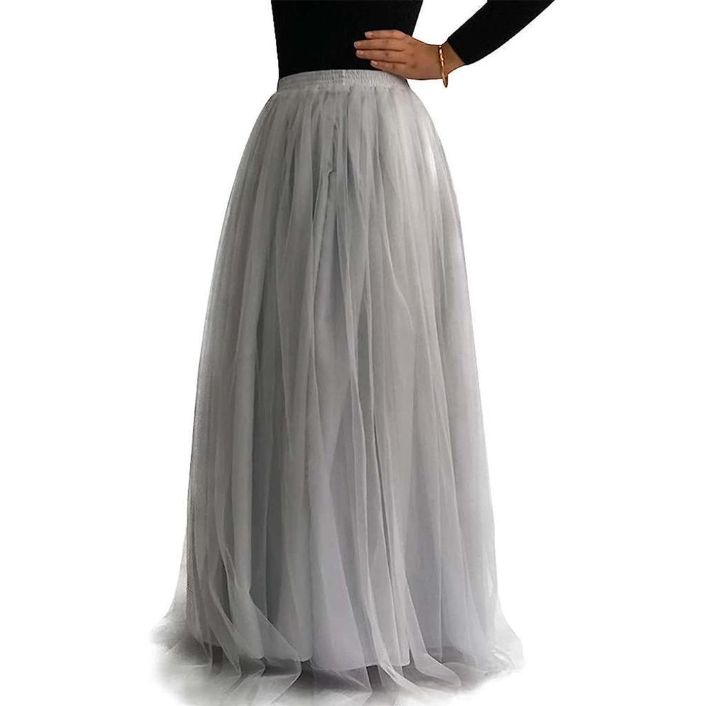 Elegant Cross-Border Women's Layered Tulle Skirt with Bow Belt for Weddings and Parties