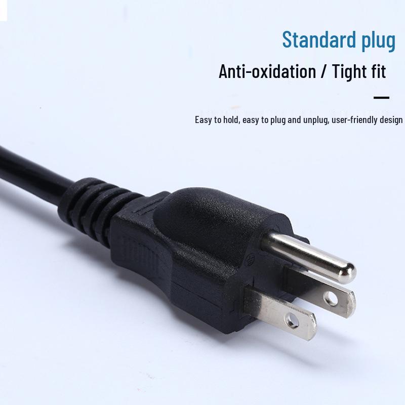 US Three-Prong Clover Leaf Power Cord for Monitor/Printer AC Adapter