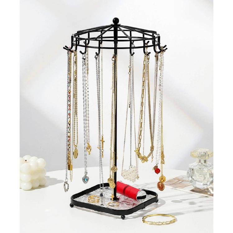 Stylish Jewelry Holder Rotating Necklace Organizers for Jewelry Storaging