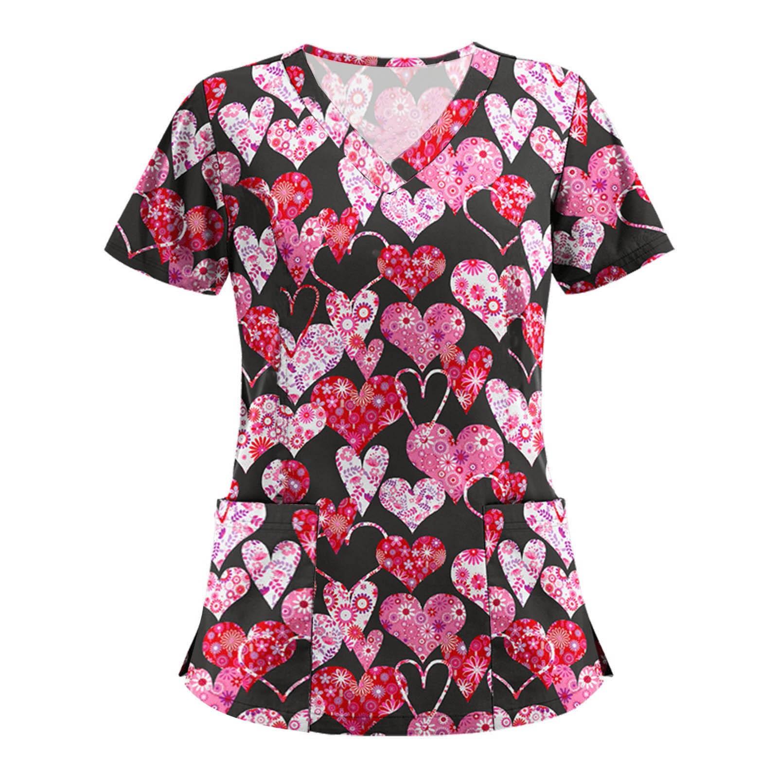 

Новий жіночий модний костюм з V-подібним вирізом, повсякденний топ для догляду за короткими рукавами M червоний