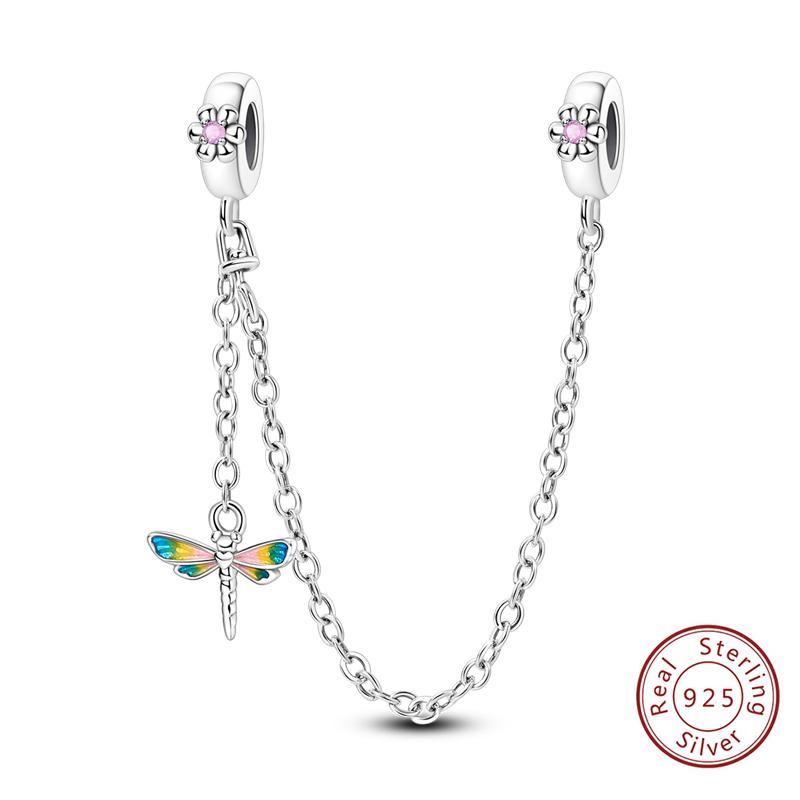 Girl New Stars Safety Chain Clip Charms Metal Key Locks Pendent Fit Original Bracelets Make Your Own Festival Accessory Elegant Fashion Beautiful