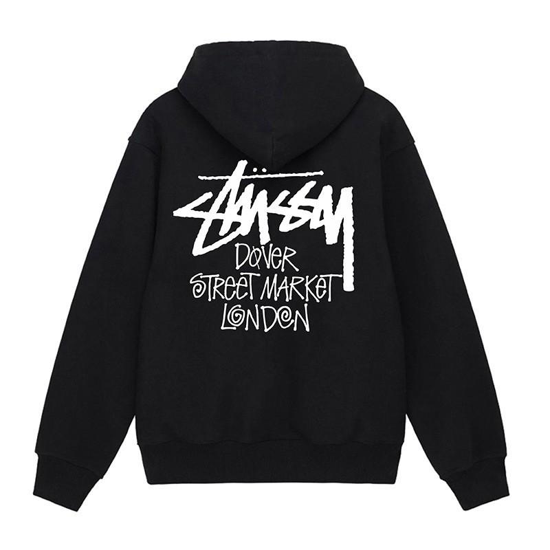 STUS American Street City Limited Letter Print Hoodie Loose Fit Winter Sweatshirt Men Women