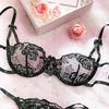 Elegant Cross-border Sexy Embroidered Lace Butterfly Bra & Lingerie Set