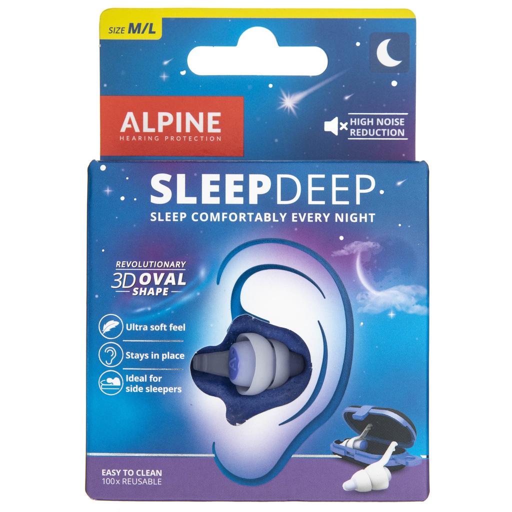 Alpine SleepDeep Reusable Noise-Cancelling Earplugs for Sleeping