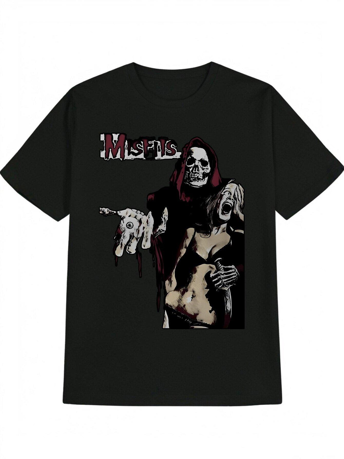 

Funny Fashion Summer Short-Sleeve Black T-shirt with Retro Black Humor XL