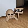 1 Pc 3D Printed Door Stop Decoration Creative Doll Door Stop Home Decoration Funny Door Stop Anti-collision Door Decoration