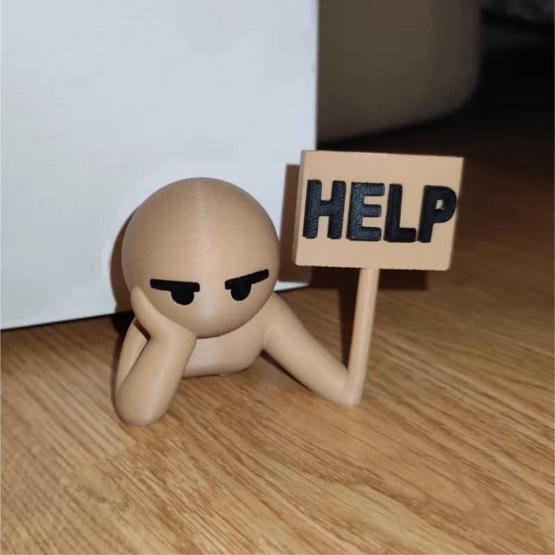 

1 Pc 3D Printed Door Stop Decoration Creative Doll Door Stop Home Decoration Funny Door Stop Anti-collision Door Decoration