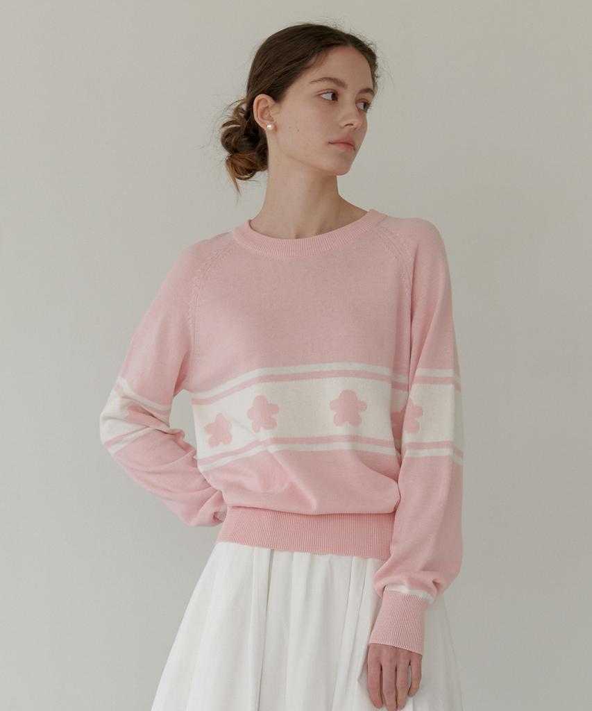 YUPPE Flower Color Knit_Pink