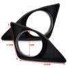 2pcs Black Front Right + Left Fog Light Lamp Grille Cover Foglight Bezel for Toyota Corolla 2007 2008 2009 2010