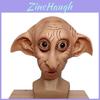 Máscara Realista Cosplay Elfo Dobby Fantasia de Halloween Adereço de Chapéu Marrom Látex Estilo Animal