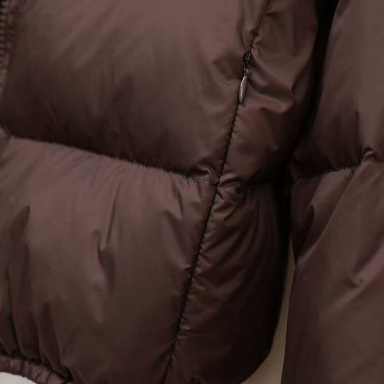New Women's Solid Color Kendou Style Zip Up Cotton Coat Warm Thick Fashionable Autumn Winter Coat