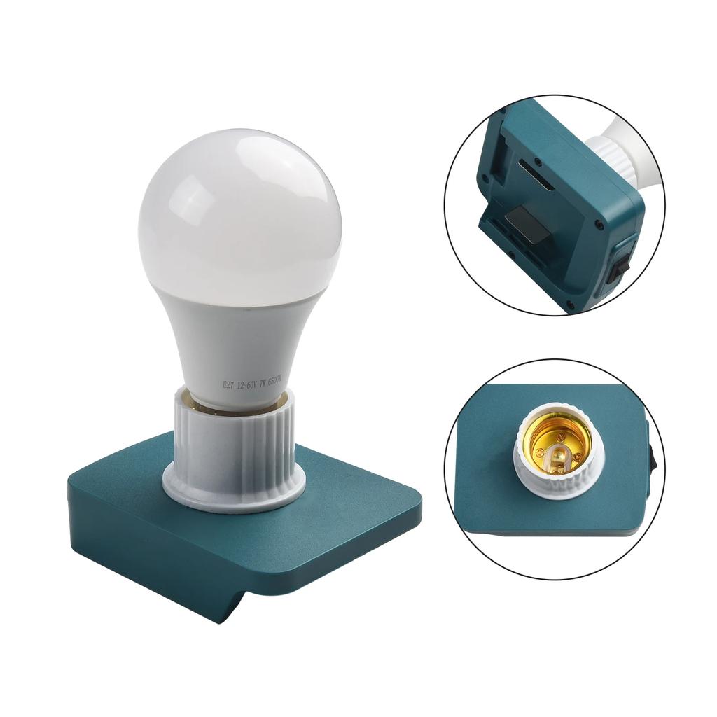Secure and Dependable Portable LED Work Light with Short Circuit Protection for 18V Series Lithium Battery E27 Bulb Lamp