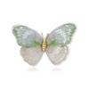 Retro light luxury handmade enamel embroidery butterfly brooch female niche high-end pin DIY high-end corsage