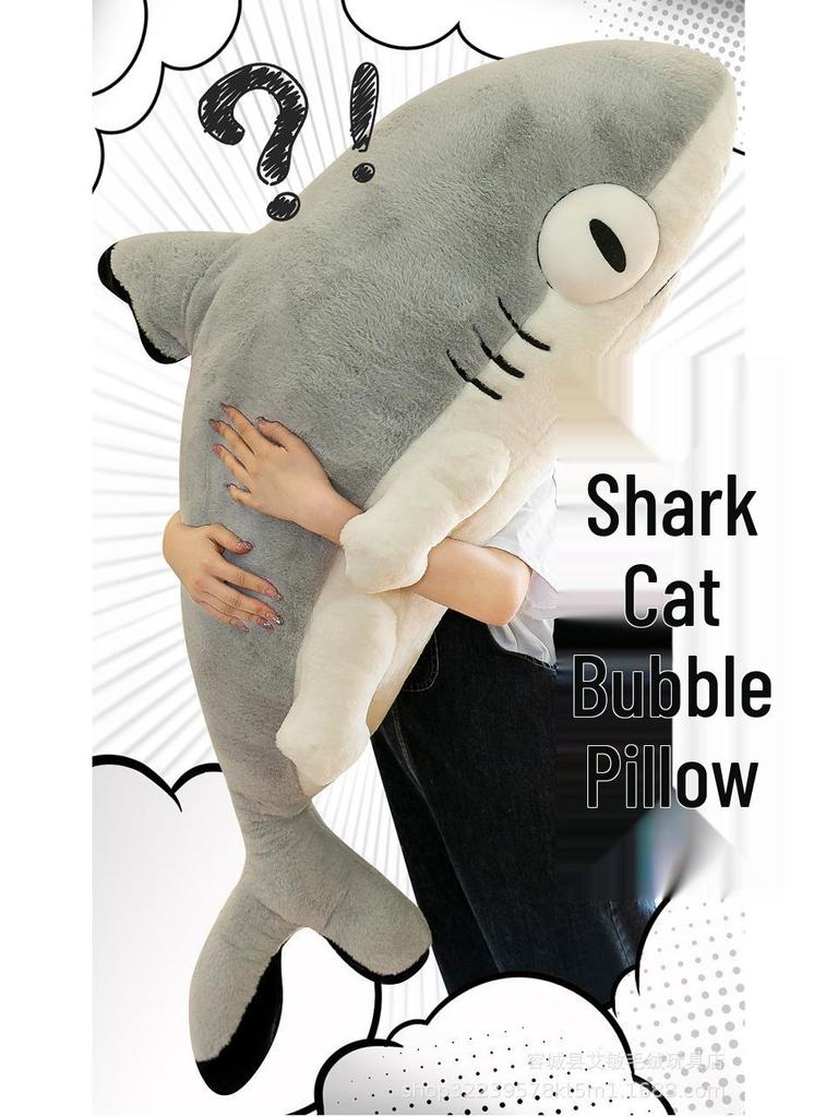 Creative Shark Cat Plush Pillow Toy | Funny Rag Doll & Claw Machine Prize