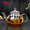 400ml/1000ml Thickened Glass Teapot Heat-Resistant High Borosilicate Glass Flower Tea Pot with Filter Heatable Glass Teaware