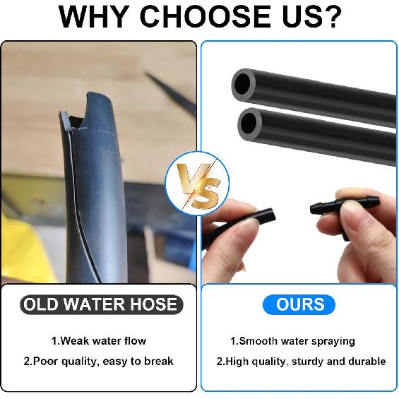 13 Pcs Car Windshield Washer Hose 4M Washer Fluid Hose With 12 Pcs Hose Connectors For Most Car Windshield Washer Tubing
