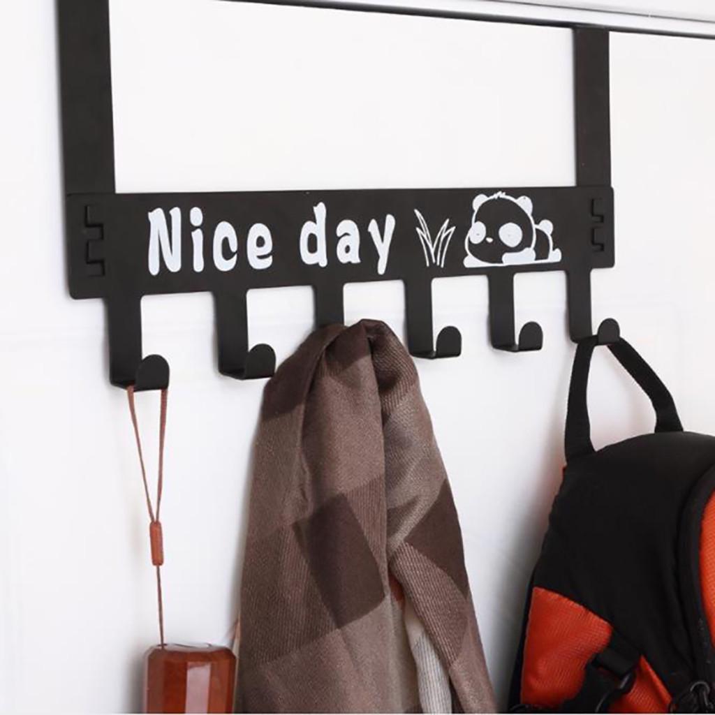 Creative Wrought Iron Door Hook No T race Punching Storage Rack