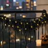 Gothic Haunted House Party Supplies Halloween Lighted Creepy Vine Garland with LED Lights, Black Faux Twig for Mantle Decorative Vines Mantelpiece