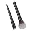 2 All-black Flame Brushes, Loose Powder Brushes + Square Foundation Brush, Makeup Brush Set, Blush Brush, Grooming Brush, Beauty Brush.