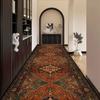 Bohemian Red Long Corridor Carpet Luxury Persia Decoration Hallway Rug Non-slip Easy Cleaning Floor Mat Stairway Runners Carpets