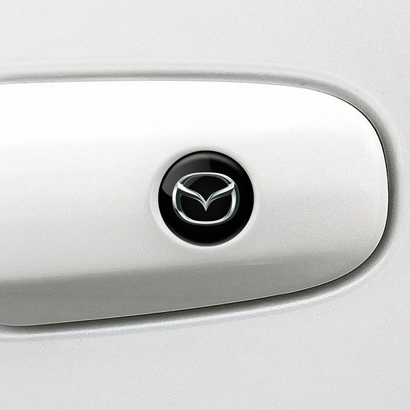 2pcs For Mazda 3 6 Atenza Axela MS CX-3 Car Door Keyhole Stickers Auto Door Lock Protection Self-adhesive Decals Accessories