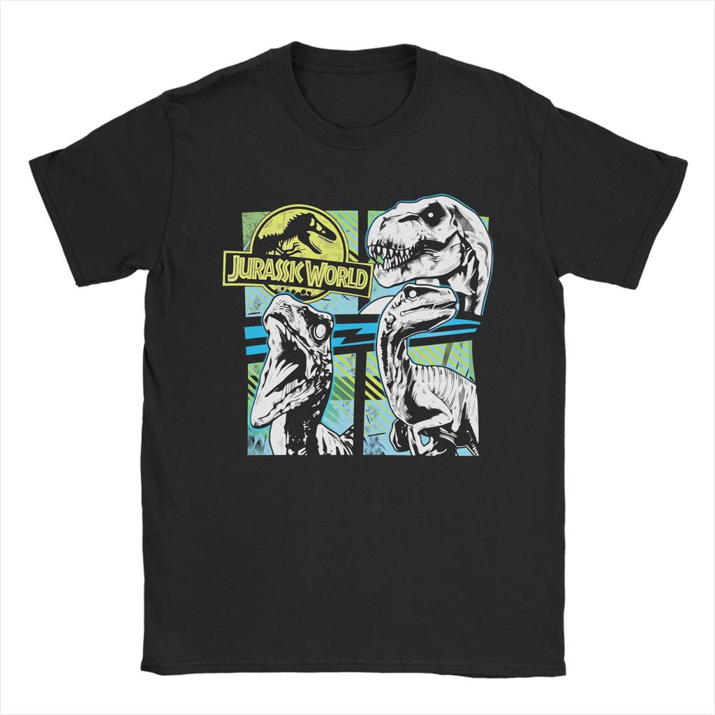 Men T-Shirt Jurassics World Novelty Cotton Tees Short Sleeve  T Shirts Round Neck Clothing Graphic Printed