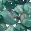 2-10pcs Natural Stone Cabochon Beads Oval Green Stripe Agate Loose Beads Cabochon Cameo For Jewelry Making DIY Necklace Rings
