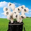 10Pcs PU Leather Iron and Wedges Golfs Club Head Cover Golfs Iron Headcover Protective Cover to Protect Your Golfs Clubs