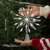 Elegant Christmas Tree Toppers Easy to Install Metal Star Festival Tree Top Ornament Home Decoration Accessories