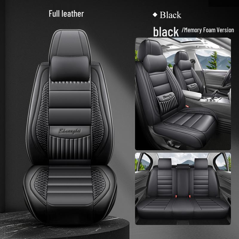 Universal Full Leather 5-Seat Car Seat Cover with Full Surround, Suitable for All Seasons