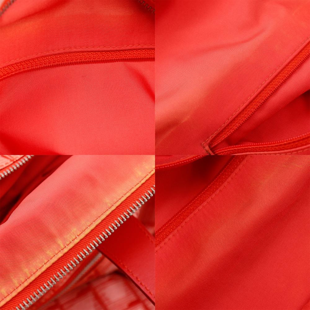 Chanel Tote TGM Tote Bag A15826 New Travel Line Red Nylon Canvas Women Used