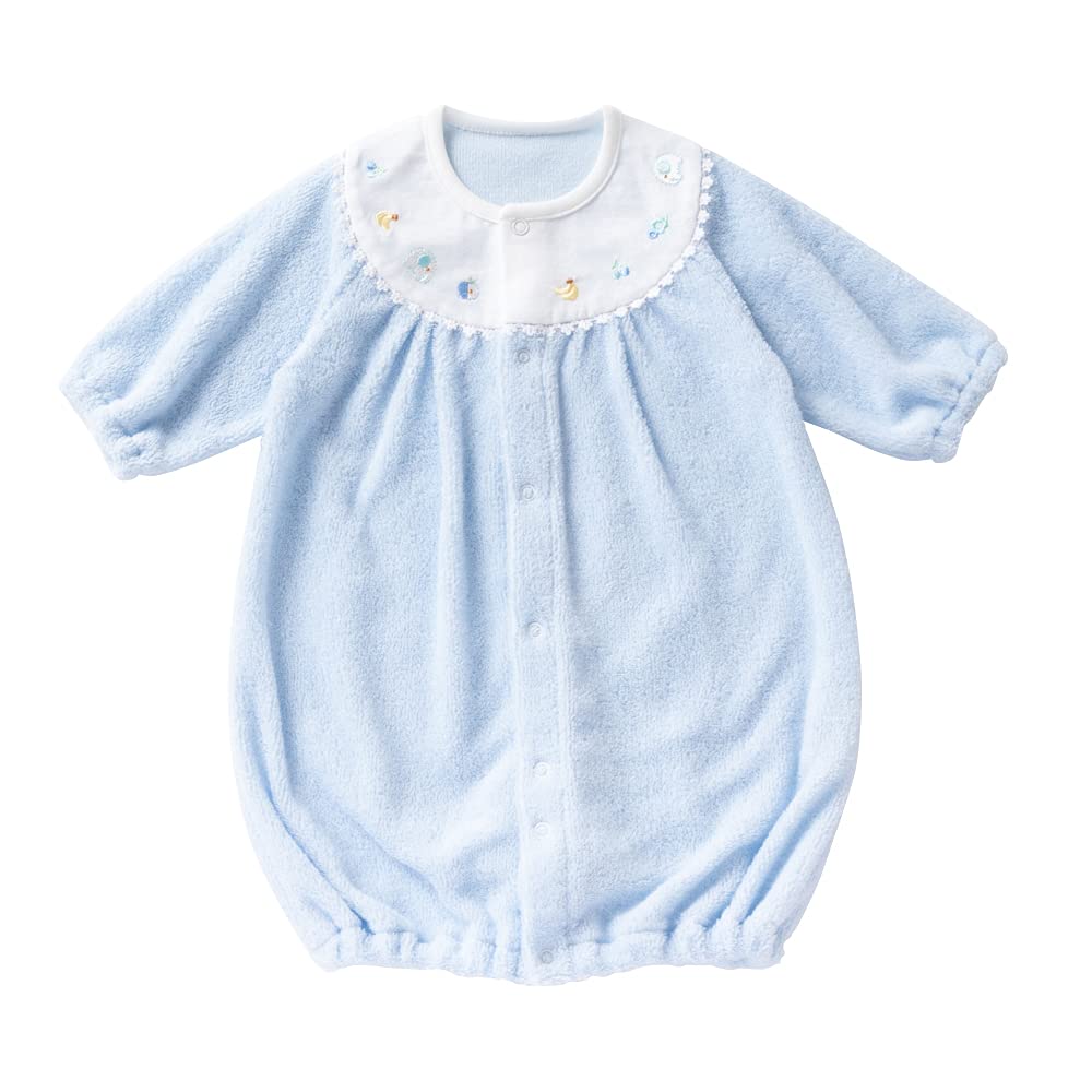 

De Sweet Twisted All для детей с низким весом при рождении, промежность, новорожденный, сделано из ворса [Creme Coco], двухстороннее [заменная кнопка/2-стороннее] для малышей, Япония, 40-50 см (синий) синий