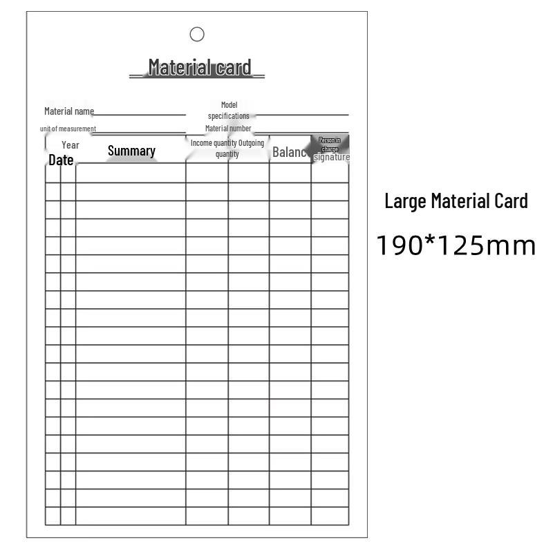 Large Warehouse Inventory Location Cards