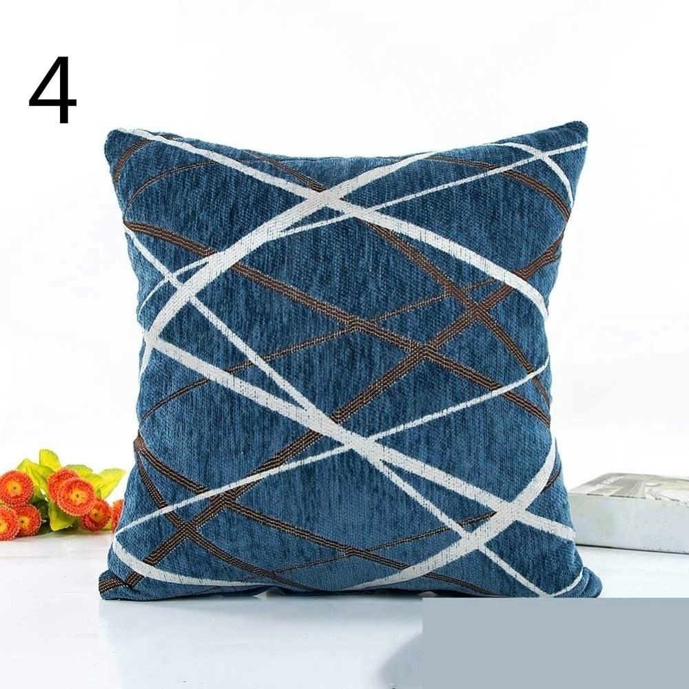 1PCS Home Stripe Square Pillowcase Colorful Pillowcase Large  Home Party Throw Soft Pillows 5 Style