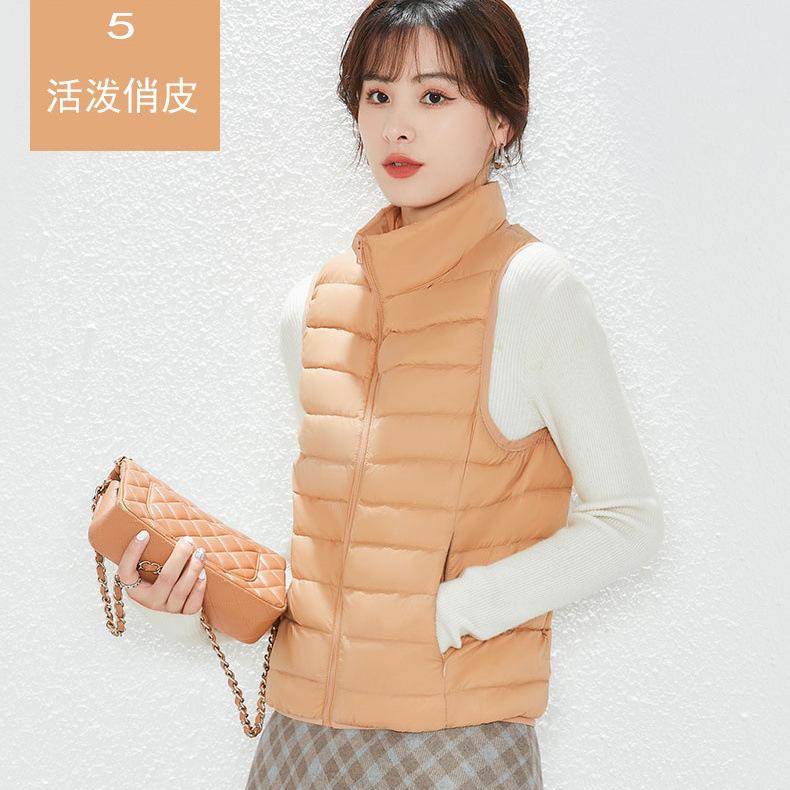 Down down vest female white duck down thin down jacket vest warm jacket