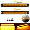2 Pack 10" 15 LED Trailer Identification Light 9 To 30-Volt, LED Stop Turn Tail Light Assembly Third Brake Bar Strip Rear Marker Light IP67