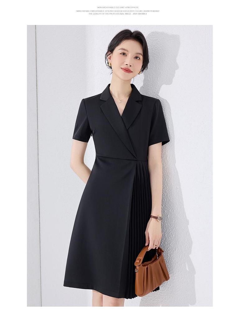 Premium Summer Slimming Waist-Cinching Formal Dress for Professional Hosts