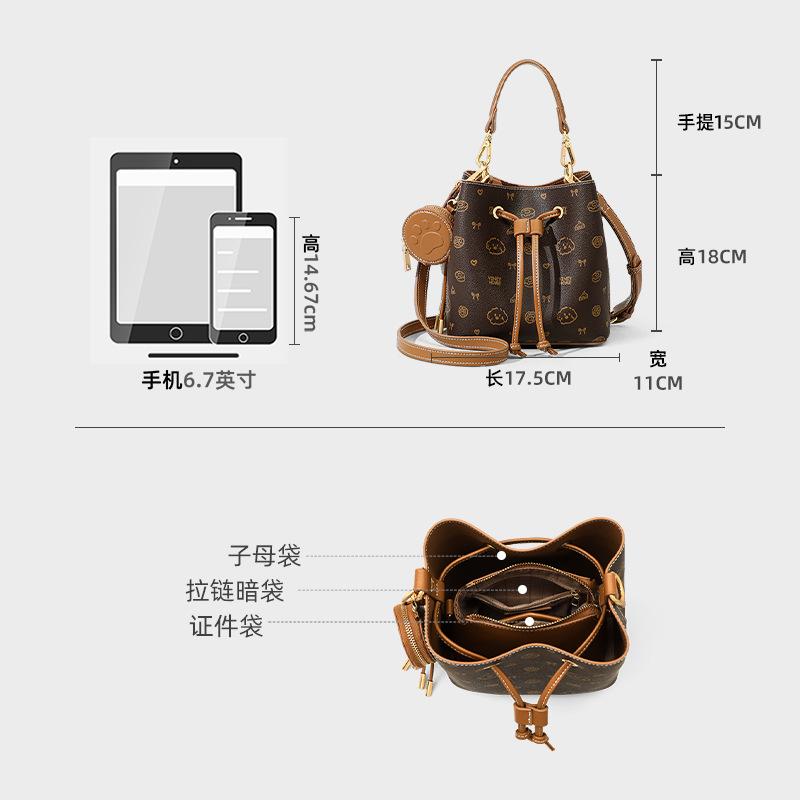Eimer Tasche Damen 2026 neue Damen Tasche Sommer Schulter Mode Umhängetasche Große Kapazität Pendler Handtasche