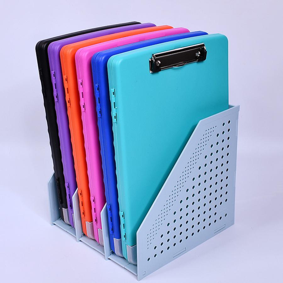 1 pc- Multifunctional Writing Board with Hooks, Single Force Clamp, File Box, Writing Board Clamp,Portable Material Folder