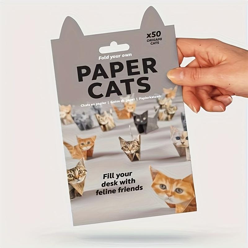 New Style Creative DIY Paper Cats 50pcs DIY Paper Cat and Dog Models Cute Printed Origami Animal Decor Foldable Animal Origami