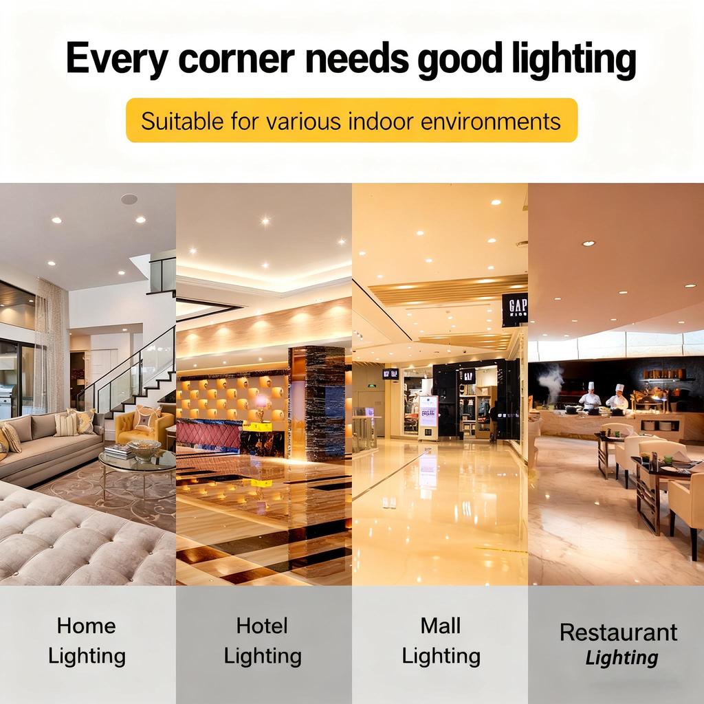Ultra Slim Recessed Ceiling Lights 5W/7W/12W Warm/Natural/Cool White 3000K/4000K/6000K for Home Hotel Energy Efficient Lighting