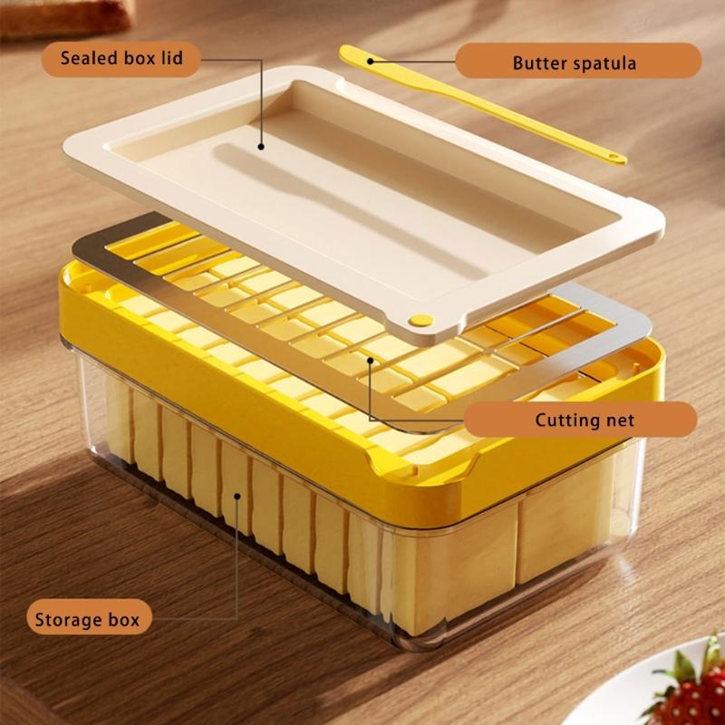 Efficient Butter Slicer and Storage Solution Dishwasher Safe Airtight Box for Countertop and Refrigerator