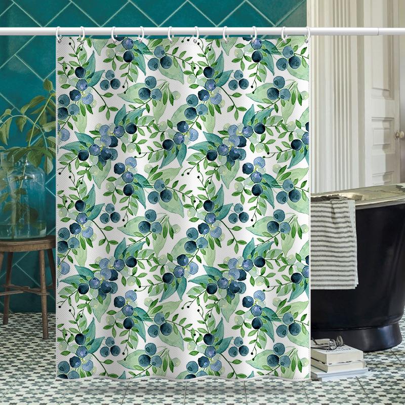 Bathroom Thickened Waterproof Curtain Mildew Proof Shower Curtain Shower Partition Curtain Shower Curtain Bathroom Curtain Free Perforation