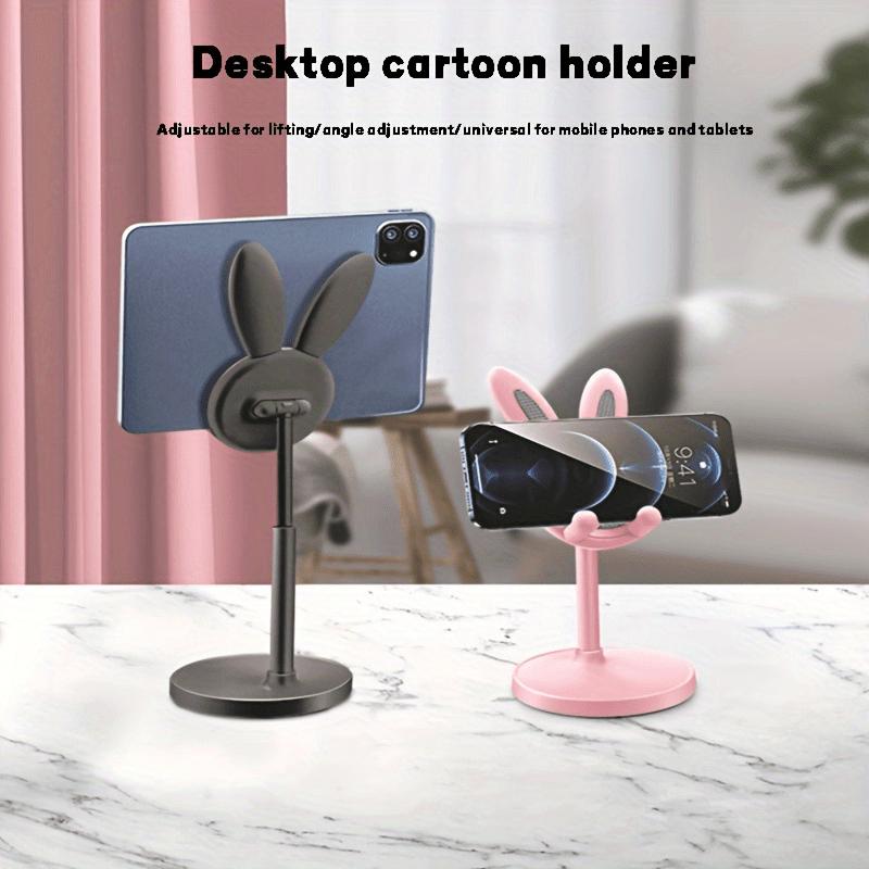 1/2pcs Adjustable Bunny Ear Phone Stand Cute Rabbit Universal Tablet Holder Desktop Retractable Organizer for Home Office Decor