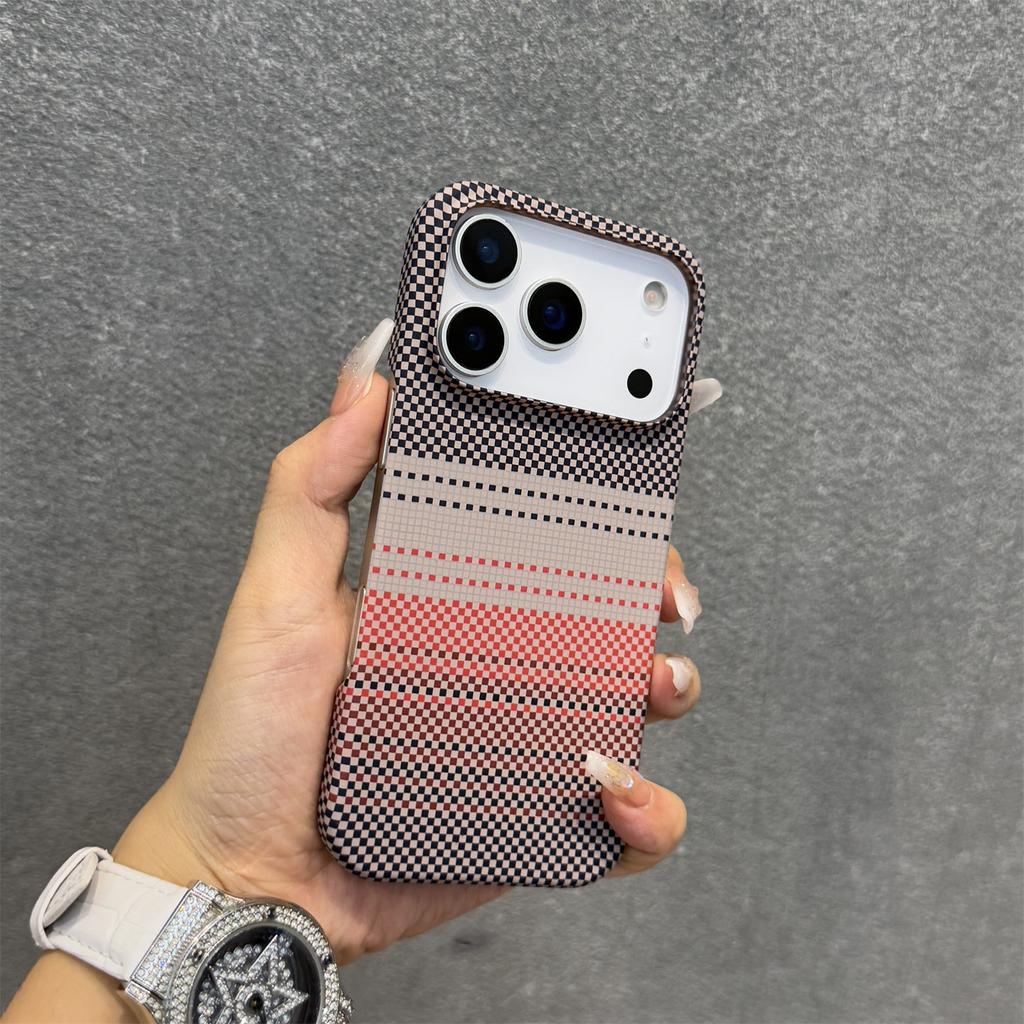 For Magsafe Frameless Carbon Fiber Texture PC Phone Case For iPhone 17 Air 16 Plus 15 14 13 12 17 Pro Max Wireless Charge Cover