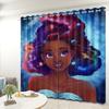 African American Female Curtain Fabric Bedroom Living Room Balcony Blackout Curtain Office Hotel Insulation Curtain