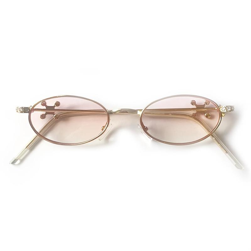 

Женские очки Y2K в стиле ретро, эллиптические, элегантные, для вечеринок и повседневной носки, в стиле ретро, очки-заявление с персонализацией, модный выбор розовый