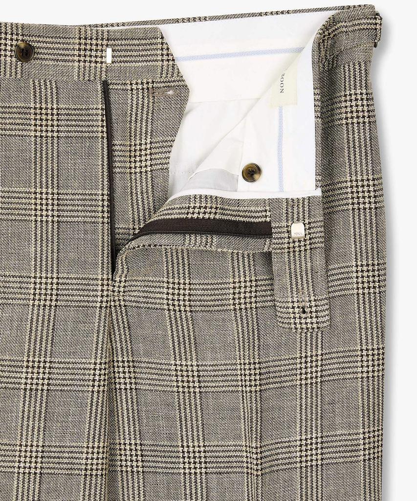 MAN ON THE BOON Summer Check Pattern Suit Pants_Beige 4716152011
