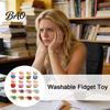 Glitzer-Quetschspielzeug Dampfbrötchen-Spielzeug, Niedliche Knödel-Stressabbau-Ball, Angstlösende Langsam aufsteigende Dekompression für den Schreibtisch, Kawaii Fidget-Geschenk zum Quetschen