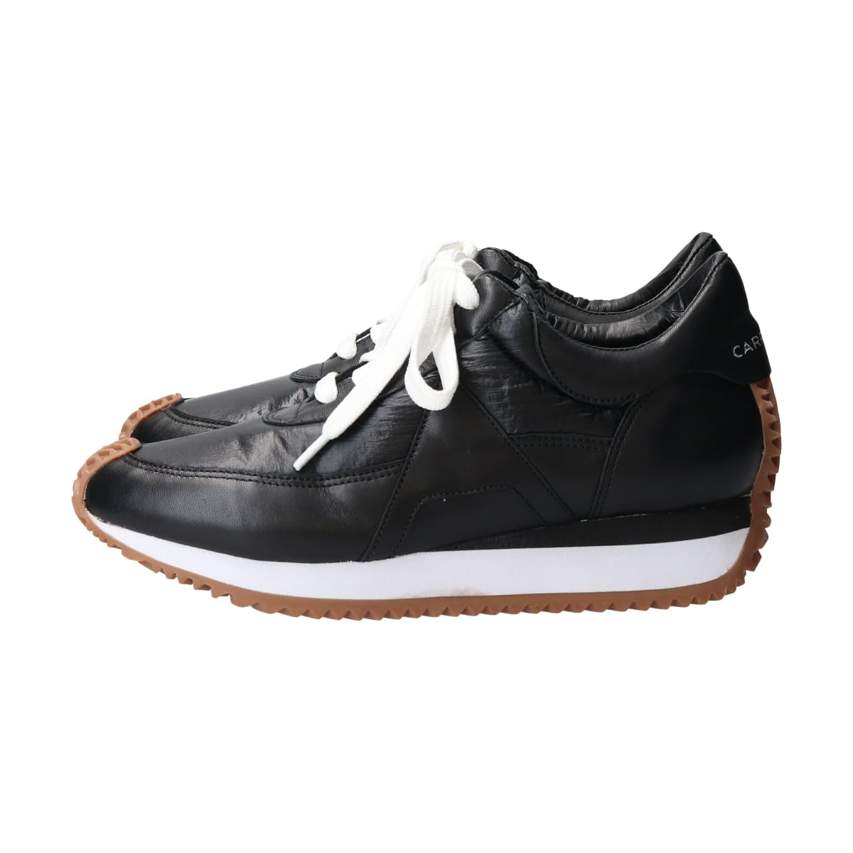 

Sneakers Mixed Materials Sneakers 645012 Black cm [Carano] Lace-up Women s 23.0 чёрный